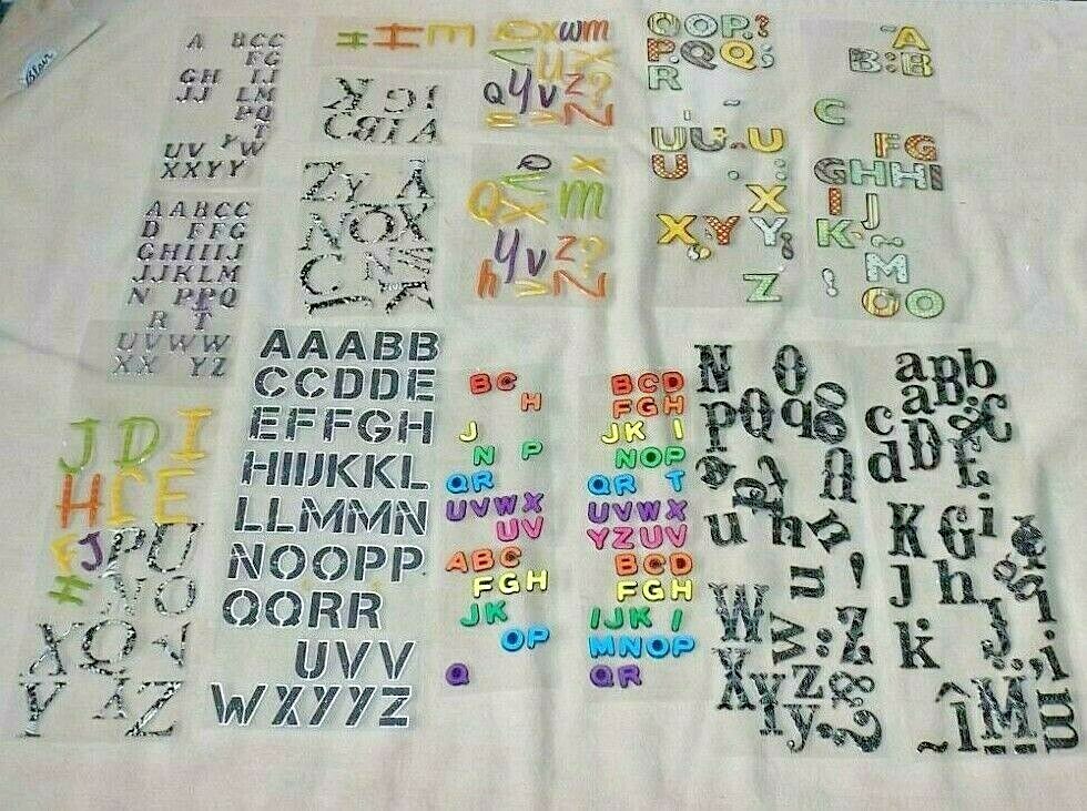 Mixed Lot of 3D Puffy Scrapbook Letters Various Sizes & Colors As Shown (B)