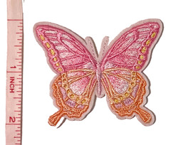 2” Butterfly Embroidered Sticker Patch by Paper Studio, Dimensional, Detailed