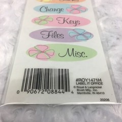 Royal & Langnickel EZ Rub On Transfers Label It Office Oval Colorful Labels