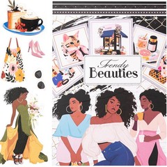 Journaling Sticker, Black Women Scrapbook Stickers, Junk Journal Supplies, Pr…