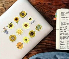 SUNFLOWER Vinyl Stickers [Set B] YOU are MY SUNSHINE ~ Waterproof FLOWER Decals