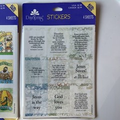 NOS Vintage Dayspring Religious Sticker Bible Verses Inspirational Sticker Packs