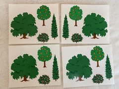 Mrs. Grossman’s Sticker Lot Garden Tree Bush 4 L Mods Sheet Green Vintage 1993
