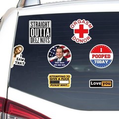 105pcs Funny Stickers for Adults, Prank Meme (Dirty) Large Sticker Pack for B…