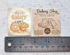 Vintage Food Stickers Bread Butter Breakfast Meal Bakery Shop Lot of 5 Pc