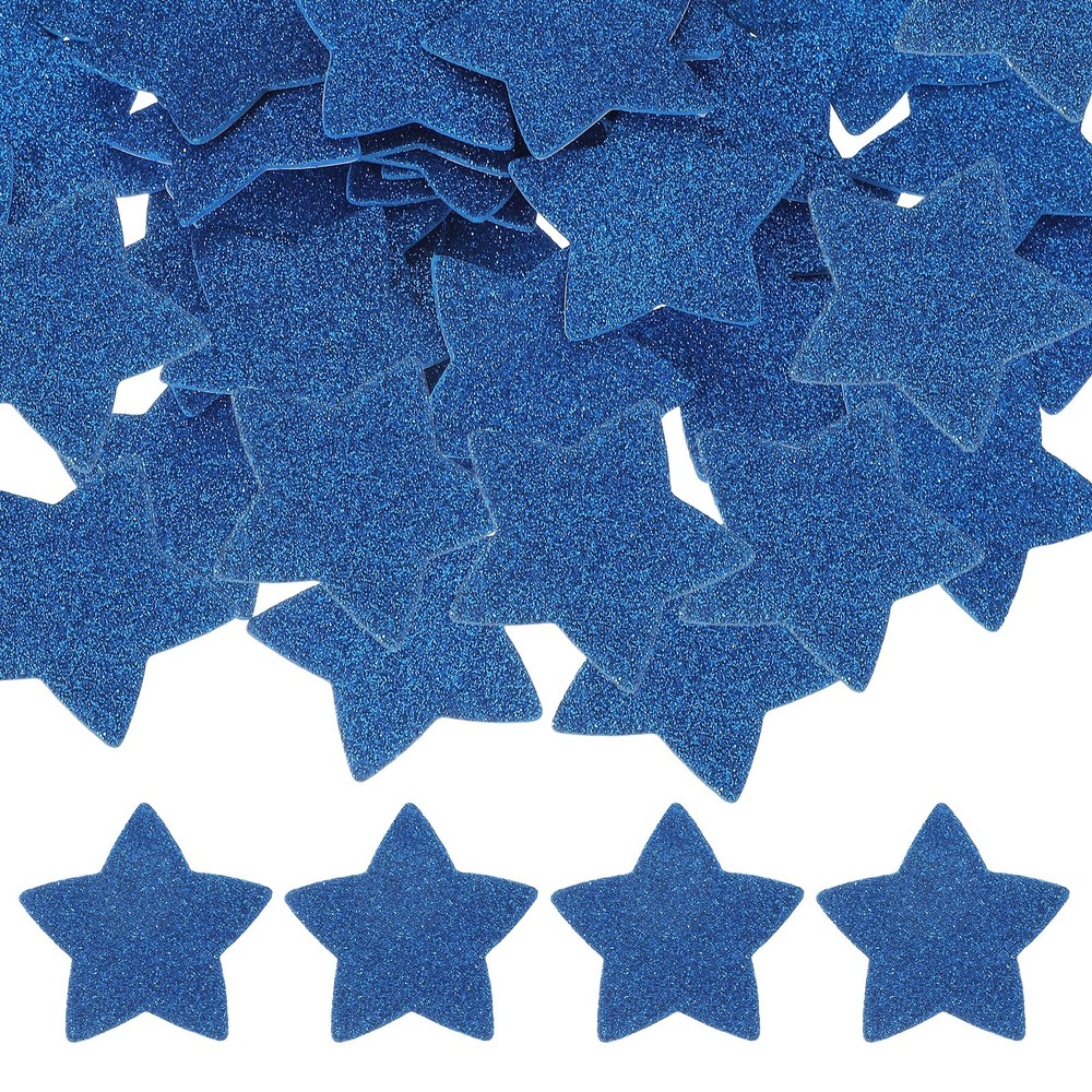 2.2″x2.2″ Star Foam Stickers, 60Pcs EVA Self Adhesive Foam Shape Sticker, Blue