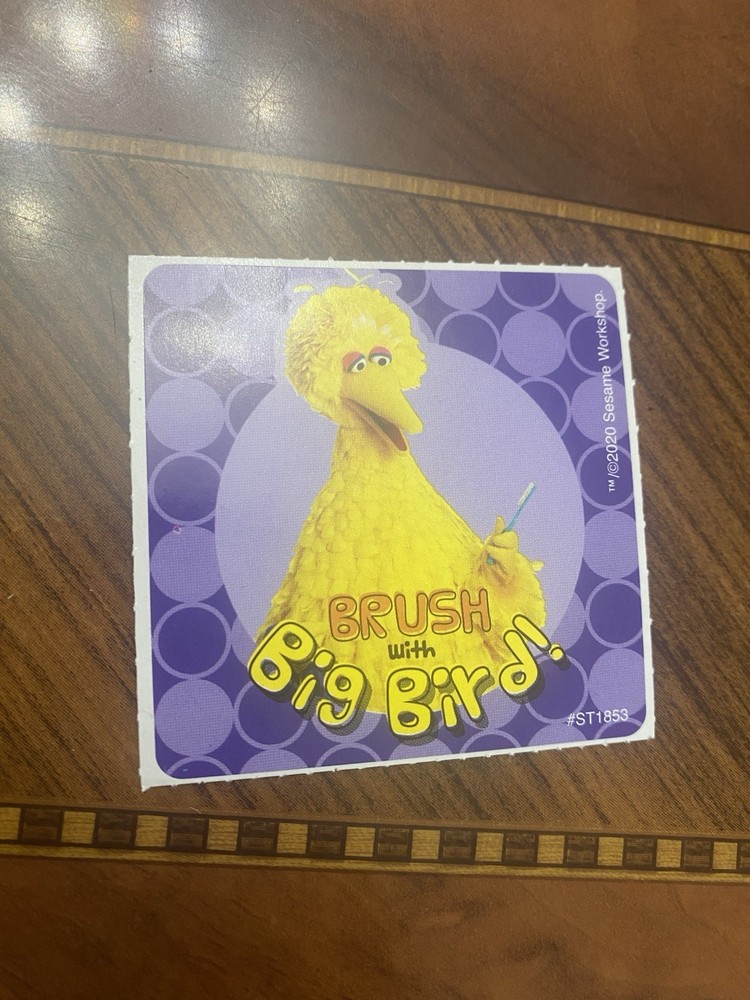 SmileMakers Brush With Big Bird Sticker Mod 2.5” Inches