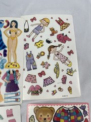 Vtg American Greeting Girls Sticker Activity Sheet Paper Doll/Dress Up 6 Sheets