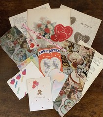 Assorted Holiday Themed Vintage Junk Journaling Paper & Buttons Packet 130 Items