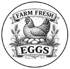 FARM FRESH EGGS ENVELOPE SEALS LABELS STICKERS PARTY FAVORS