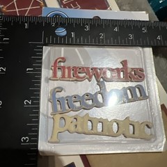 Patriotic 4th Of July Stickers & Wood Words Foil Letters Washi Cardstock Glitter