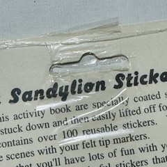 Vtg SandyLion Stick & Learn Sticker Activity and Coloring Book NOS PLEASE READ