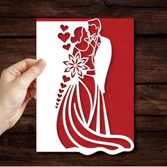 Wedding Couple Metal Die Cuts for Card Making,Valentine’S Flower Love Heart Card