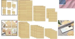 18 Sheets of Elegant Gold Self-Adhesive Letter & Number Stickers for Crafts