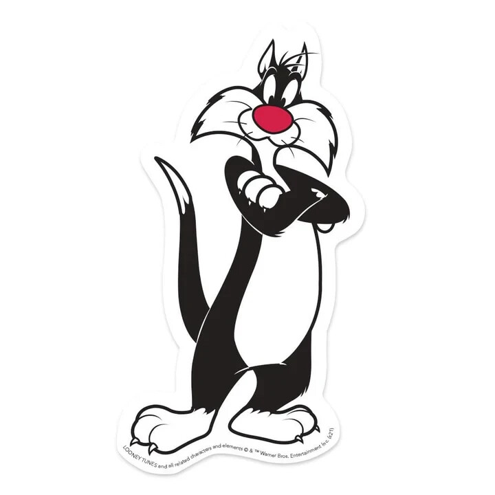 Looney Tunes Sylvester the Cat Vinyl Sticker 3.5 X 3.25″
