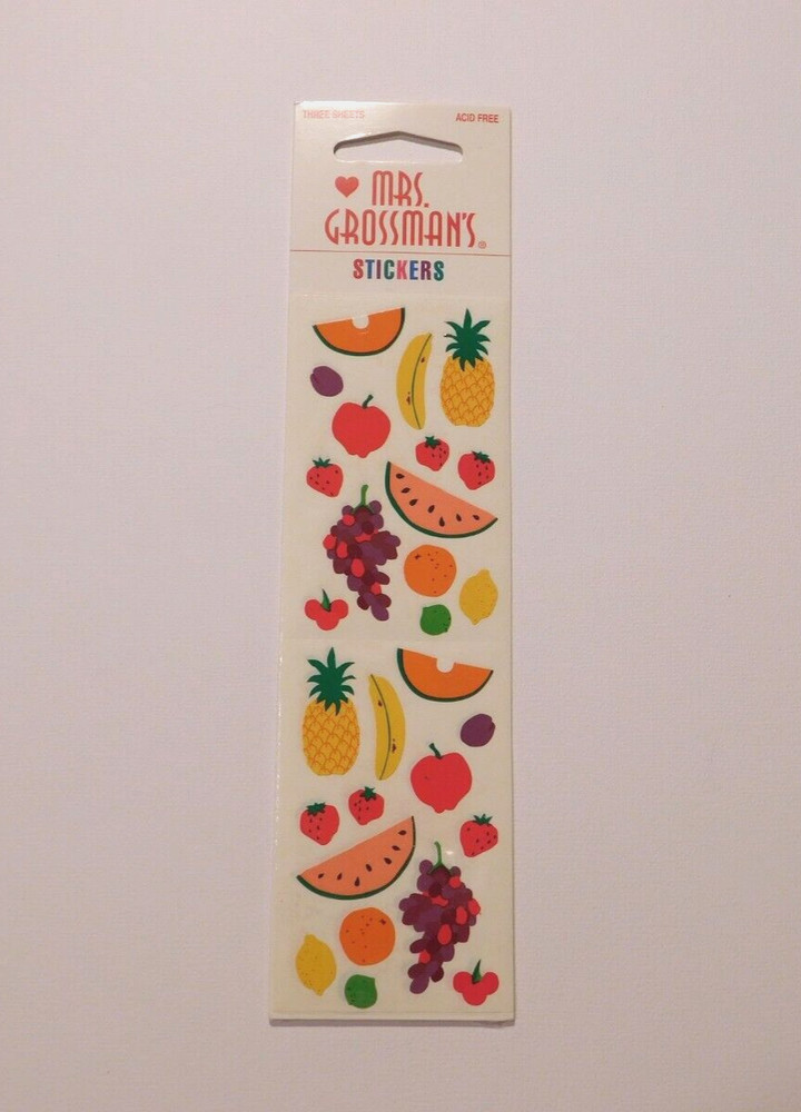 Mrs. Grossman’s Stickers Lot of 3 Strips Brand New Package ~Fruit~ RARE HTF