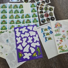 Large Lot Of Assorted Stickers Vintage Modern Scrapbooking Animals Smiley School