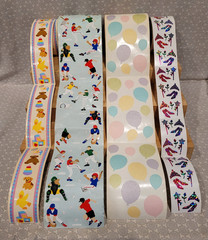 Mrs. Grossman’s Baby Toys Baseball Players Balloons Princess Sticker Roll Lot