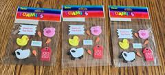 3 Packs FARM Foamies Foam Stickers by Darice With Barn, Pig, Duck, Sheep, Carrot