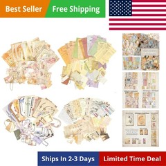 400 Pcs Vintage DIY Junk Journal Scrapbooking Paper Decorative Art Supplies