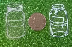 SMALL WHITE DECORATIVE JAR Mylar Stickers•Canning•Vase •Food•Glass•Card Making