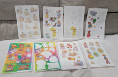 8 Sheets Vintage Current Inc. «Teddyland Teddies» 1993 1996 Stickers Bear Lot