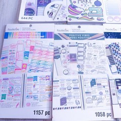 Huge Lot of 17 Scrapbooking Stickers, Sweet Kaiwaii, Shine, Recollections + More