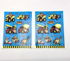 Vintage 1997 Hallmark Looney Tunes Taz At Work Sticker Sheet Lot of 3