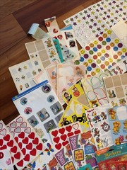 MASSIVE COLLECTION 1980’s 90’s Stickers Foil Puffy Wiggle Eyes 292 Sheets Vtg