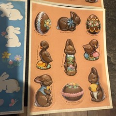 Lot of 6 – Rare VINTAGE Hallmark Cards Easter Sticker Sheets 1983 and 1984