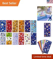 Peanuts Stickers for Kids Pack of 237 Stickers, 12 Sheets for Easter, Back to…