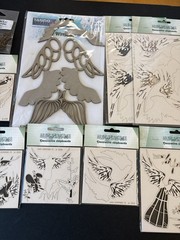 Dress Form Wings Decorative Chipboard Collage Mixed Media LOT of 11 Scrapiniec