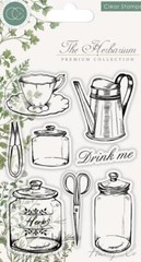 New Craft Consortium Clear Rubber Stamp Herbarium UTENSILS herbs free USA ship