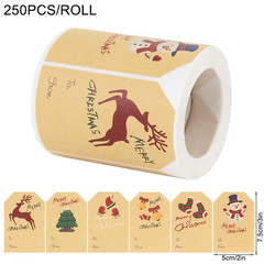Merry Christmas Theme Stickers Seal Labels For DIY Gift Packaging Holiday Decor