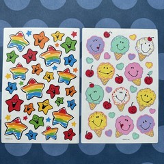 Vintage 80s 90s Y2K Hallmark AGC + Stickers 25 FULL SHEETS Characters Foil Heart