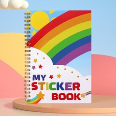 Reusable Sticker Storage Book Collecting Album 5.8 x 8.3 inches, white