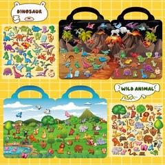 6Set Puffy Sticker Books for Kids 2-4, 3D Reusable Stickers Books for Toddler…