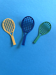 15 Tennis Racquets Paper Die Cut Punches Punchies Confetti