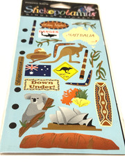 Stickopotamus Binder Stickers Australia Travel Vaca Kangaroo Down Under Flag NEW