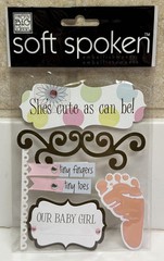 Me and My Big Ideas Soft Spoken She’s Cute as Can Be Sticker Embellishments