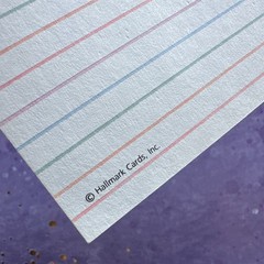 Vintage 80s 90s Hallmark Cards Inc. Music Note Stationary Paper Three Sheets Lot