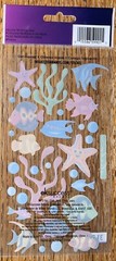 Sticko JOLEES Velum Tropical Fish Starfish Seaweed Sea Ocean Scrapbook STICKERS
