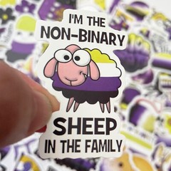 20pcs NON BINARY Stickers, LGTBQ+, Rainbow, Pride, Free Shipping*