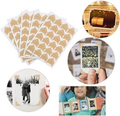 12Sheets 6 Colors Adhesive Corners for Photos Scrapbook Picture Mounting Corners
