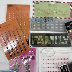 Lot Gemstone Jewel Stickers Rhinestones 3D Self Adhesive Crafts Scrap Book Cards