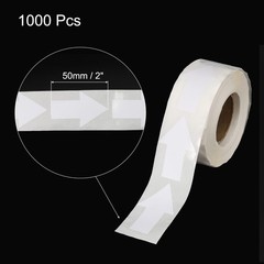 Arrow Sticker Labels 1000 Count 1.3×2 Inch White Adhesive Arrow Shape Signs