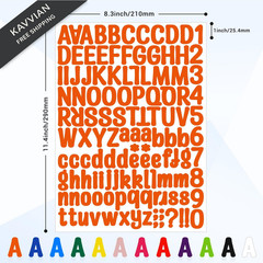 1512 Letter Stickers, 12 Sheets Alphabet 11.4 x 8.26 inches, Multi Color