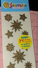 Vintage Sandylion Stickers Gold Stars Starburst Celestial Bonus 2nd Sheet Pack