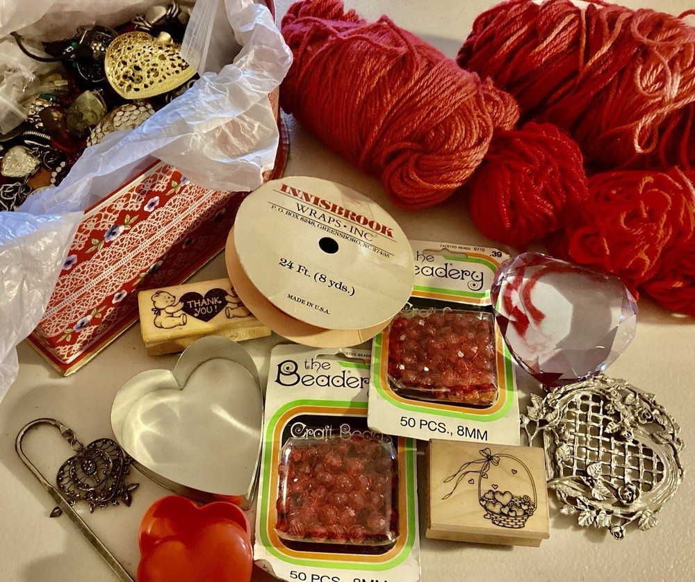 Huge Valentine Love Craft Box Lot