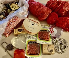 Huge Valentine Love Craft Box Lot